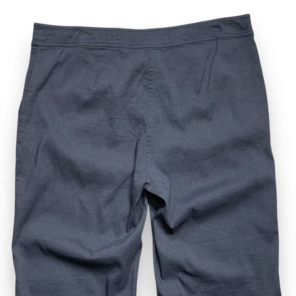 Eileen Fisher Pants Size 14 Dark Gray Linen Blend Straight Leg Pant - Picture 5 of 10